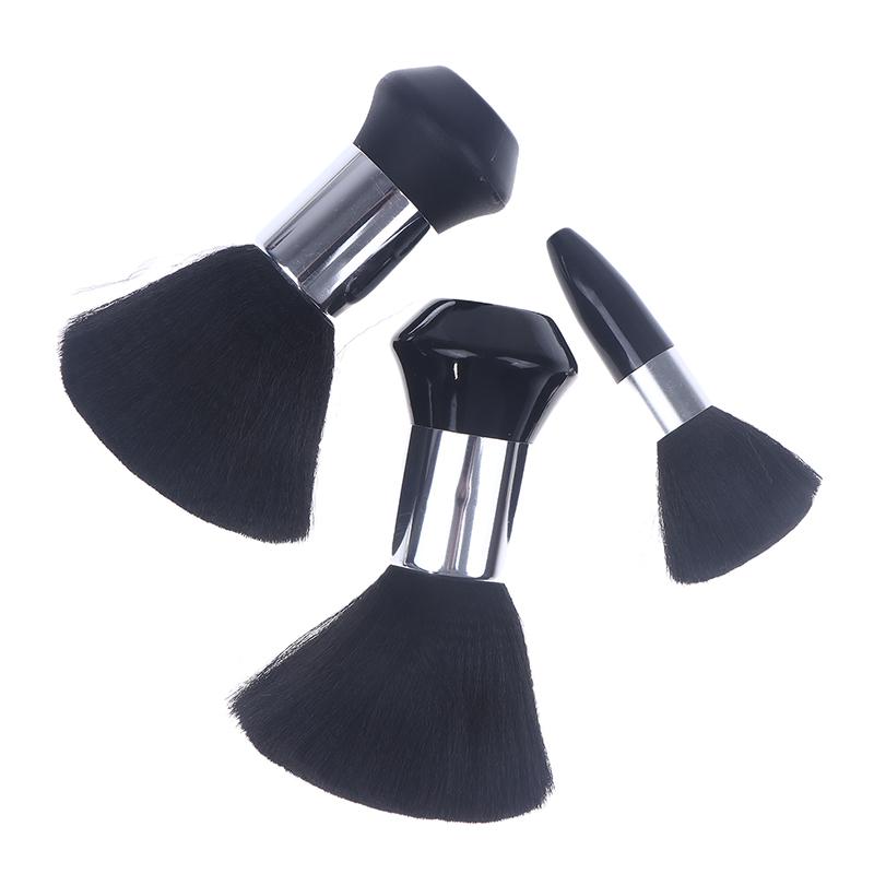 Spazzola Morbida da Parrucchiere Spazzola Nera da Parrucchiere Pulizia Capelli Collo Spolverino Viso Anello Taglio Capelli Pettine per Styling Barba