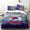 Colorado Avalanche 3pc Set Perfect for Bedroom Use Comfortable Bedding Set Includes a Duvet Cover and Two Pillowcases Ideal Birthday or Christmas Gift