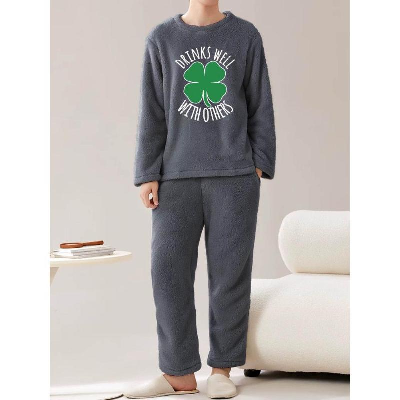 

Men s Flannel 2-Piece Set (Top & Pants) XXL сірий