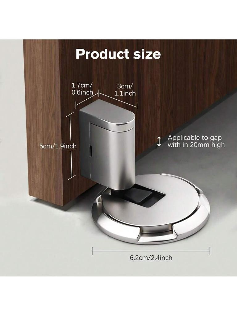 Windproof Floor Absorption Anti-collision New Mechanical Invisible Bathroom Door Stopper Rear Door Bumper No-drill Door Stop