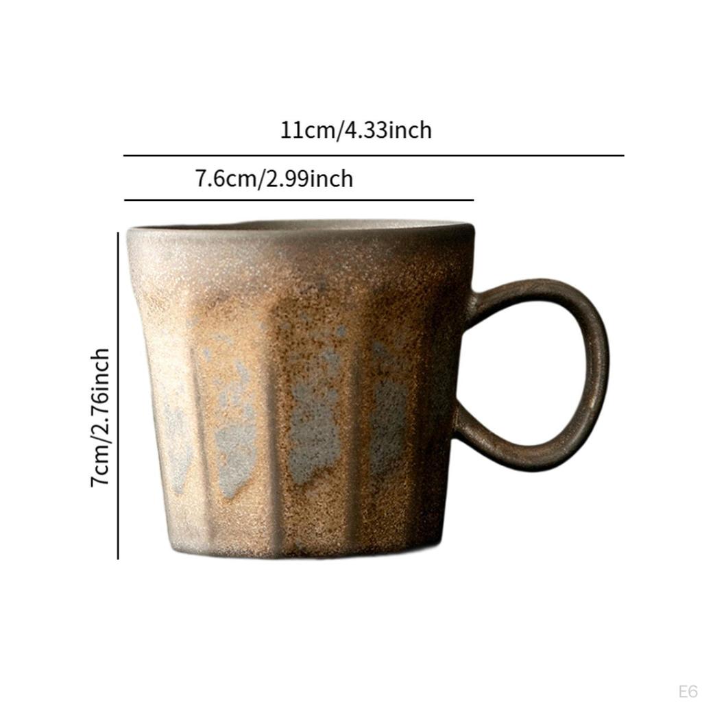 Coffee Mug Hand Cup Water Drinking Vintage Design Novelty Stoneware Espresso Milk for Home