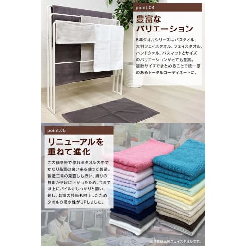 8-Year Hand Towels, 34x35cm, 100% Cotton, Thin, Quick-Drying, Highly Absorbent, Durable, Compact, Smoky Aqua, Set of 4, Medium Size, 1/7