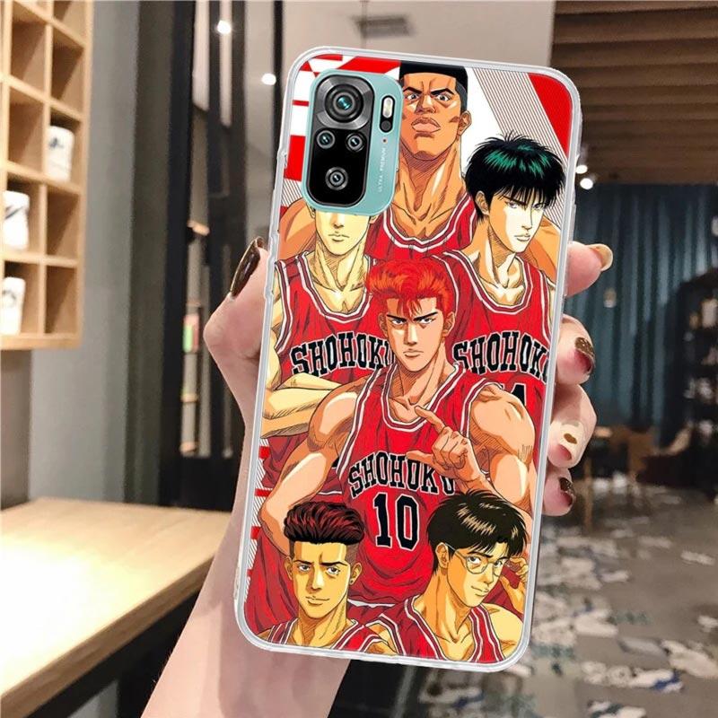 Anime S-SLAM DUNK Soft Phone Case For Xiaomi Redmi Note 14 13 12S 12 11S 11 11E Pro Plus 10S 10 9S 9 Note14 Pattern Cover