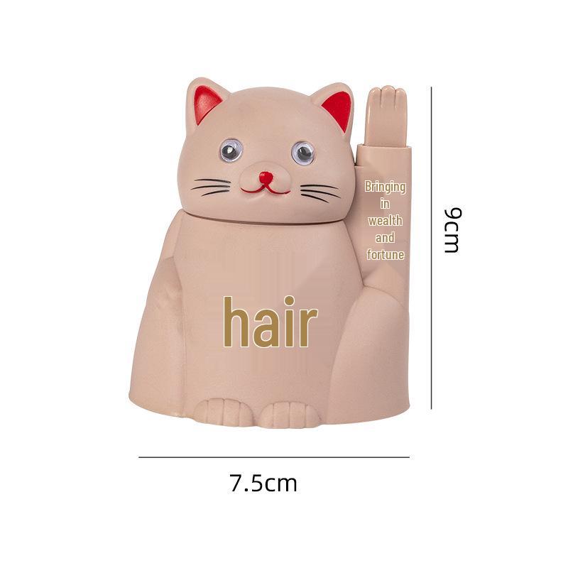 

Cartoon Lucky Cat Automatic Toothpick Dispenser - Chinese Style New Year Creative Holder рожевий