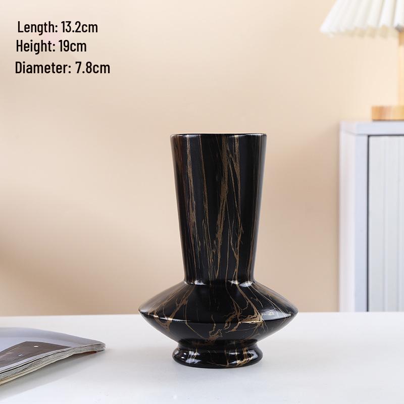 Modern Wabi-Sabi Marble Vase - Minimalist Decor for Home or Hotel