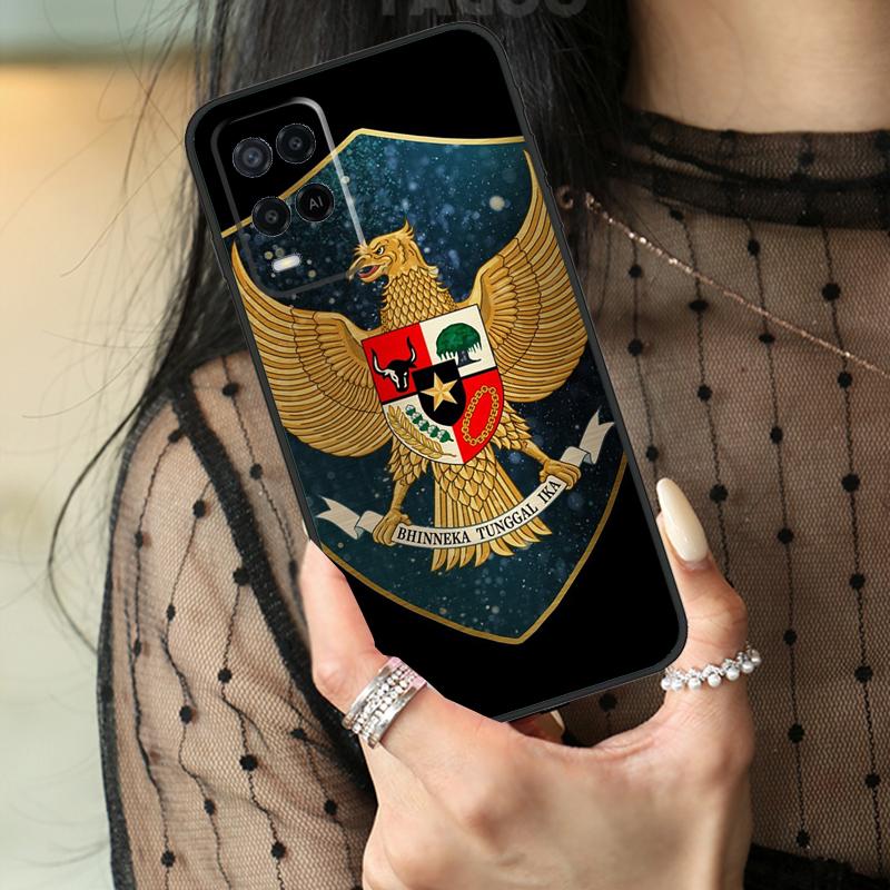 Indonesia Passport Flag Map Case For Oppo A74 A94 A54 A80 A60 A40 A18 A38 A58 A78 A98 A96 A76 A16 A15 A17 A57 A77 A5 Pro