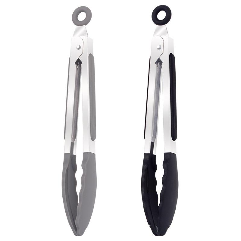Food Grade Silicone Food Tong Kitchen Tongs Utensil Cooking Tong Clip Clamp Accessories Salad Serving BBQ Tools