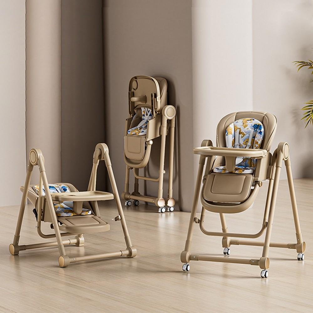 Krzesełko do karmienia 3 w 1 wielofunkcyjne dla dziecka z regulacją wysokości, krzesełko do karmienia dla dziecka, składane gospodarstwo domowe, siedzenie bujane dla malucha