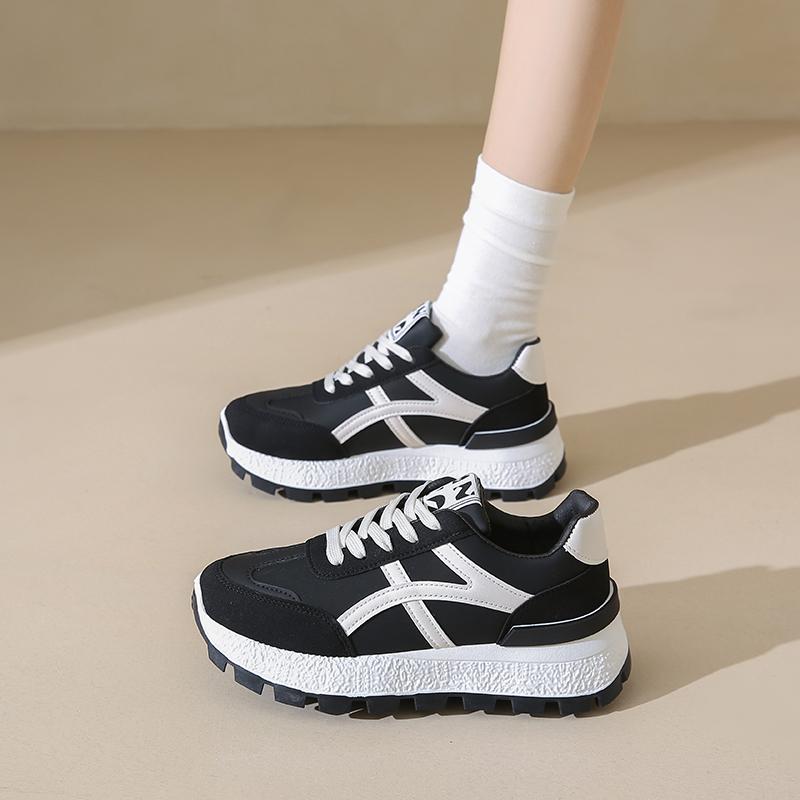 

Spring and Autumn Fashionable and Comfortable Sports Shoes for Women New Couple Shoes Thick Sole Increased Casual Dad Shoes 36