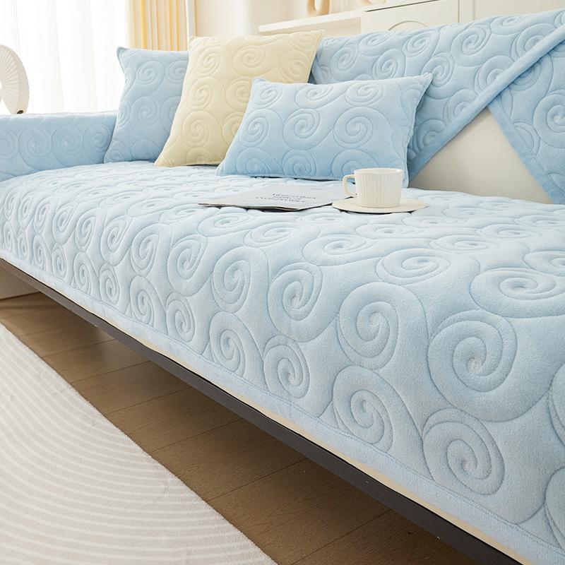 Pernă de canapea din catifea de lapte Modele de iarnă Pernă de șezut anti-alunecare Husă de canapea nouă îngroșată Husă de pluș Pânză Prosop de iarnă Universal