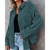 Autumn and Winter Loose Casual Corduroy Women's Blouses & Shirts