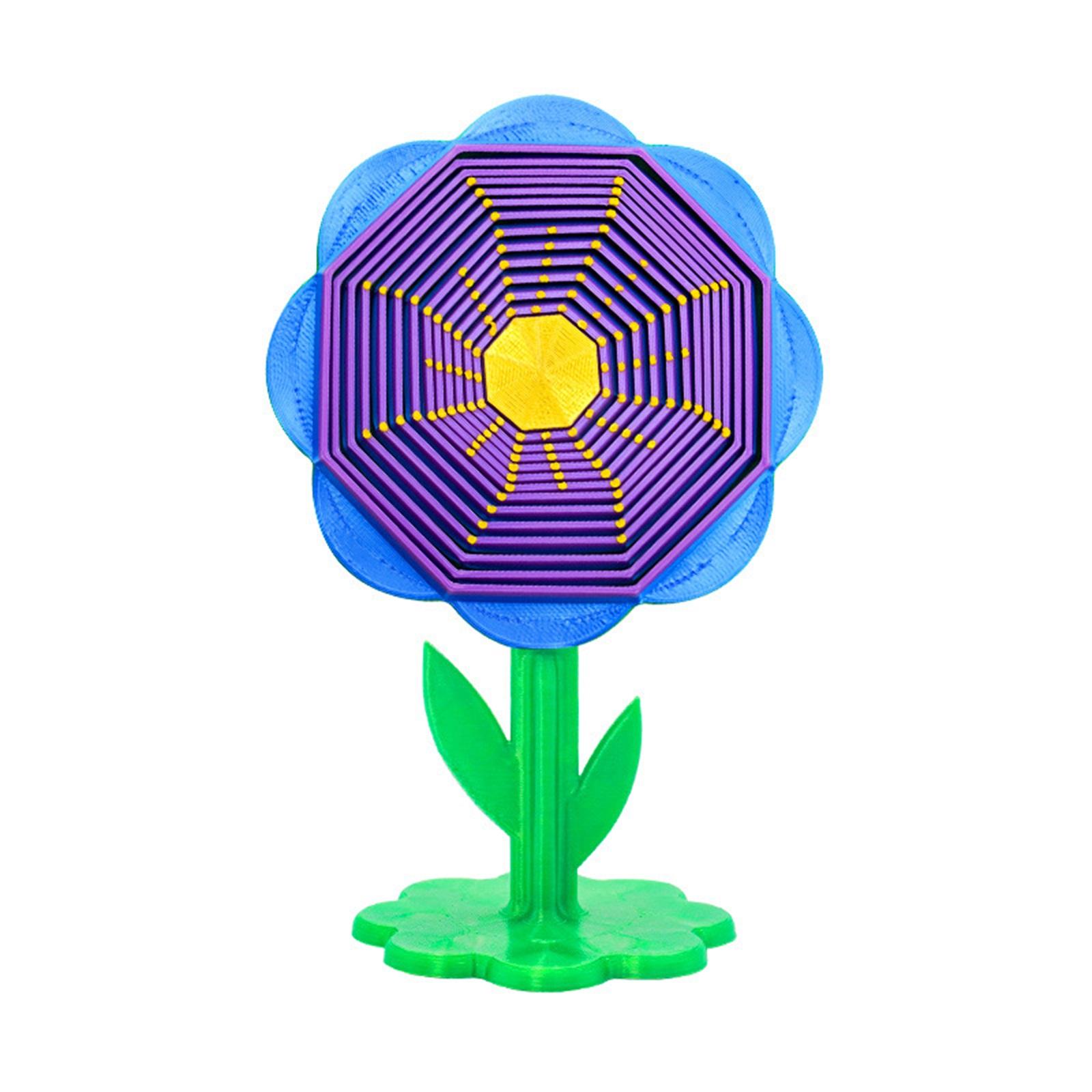 

Красочная забавная игрушка для снятия стресса в виде цветка, которую можно вращать, и маленькие забавные цветочные украшения One Size