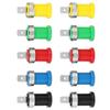 4mm Banana Socket, 10pcs Mixed Color Panel Mount   for Test Probes with Nut, Nickel Plated Brass, Plated, High Temperature Insulator, Colorful