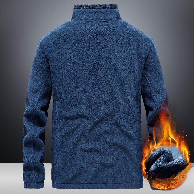 Autumn New Outdoor Fleece Jacket Men's Cardigan Casual Loose Large Size Jacket Young Men's Autumn Clothing