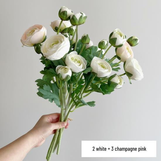High-Quality Silk Ranunculus, Lotus, and Peony Artificial Flowers for Home Decor or Photography Props