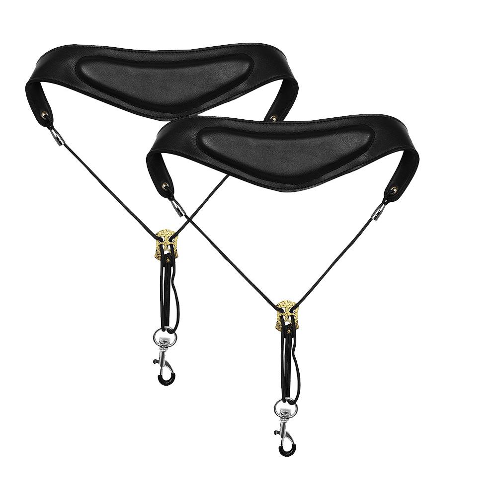 IRIN F-75 Leather Saxphone Straps Thicken Adjustable Metal Lanyard Neck Strap Protection Neck for Universal Saxophone Strap