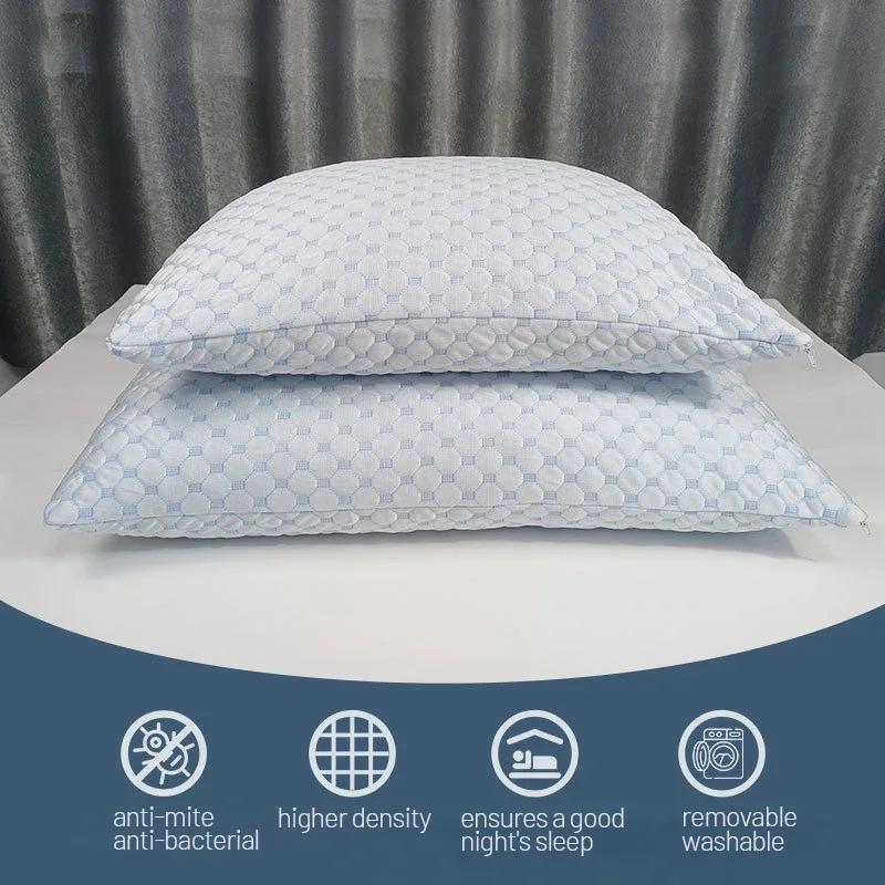 Shredded Memory Foam Bed Pillow for Sleeping Side and Back Sleeper Pillow for Neck and Shoulder Pain Relief 100% Adjustable Fill