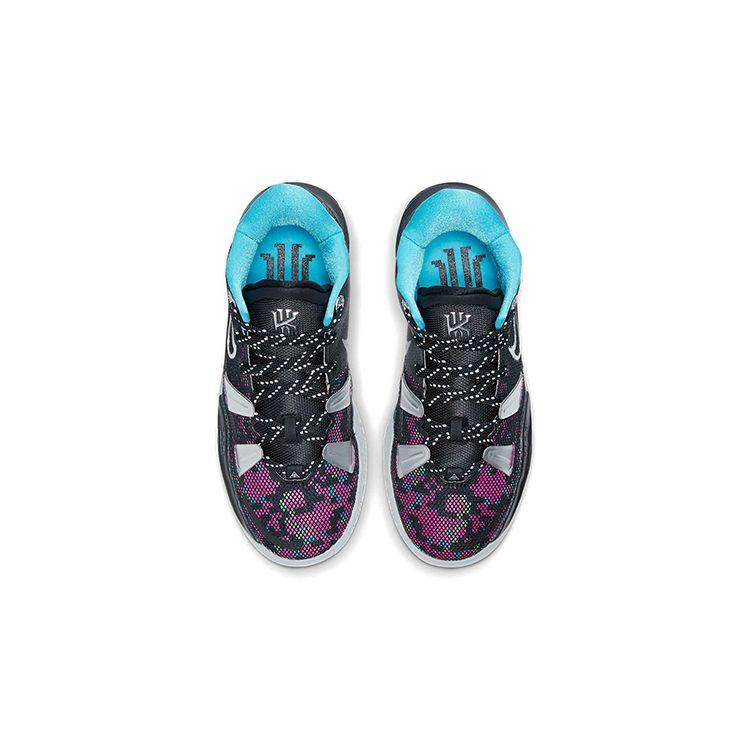 Nike Kyrie 7 GS Pixel Camo Kinder-Sneakers Schwarz Light-Smoke-Grey Blue-Fury CT4080-008
