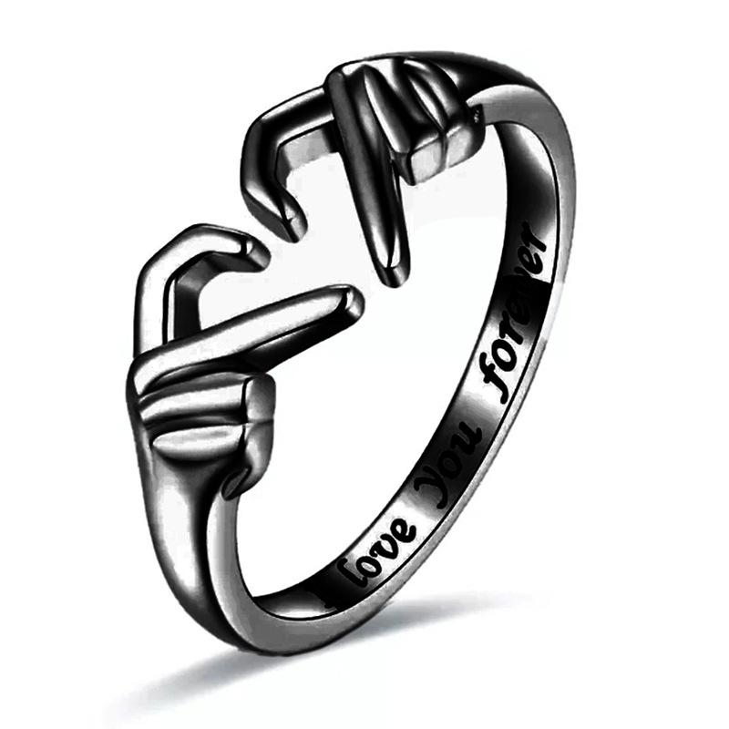 Ring Woman, Heart Love Lettering Ring, Fashion Daily Sweet Accessories
