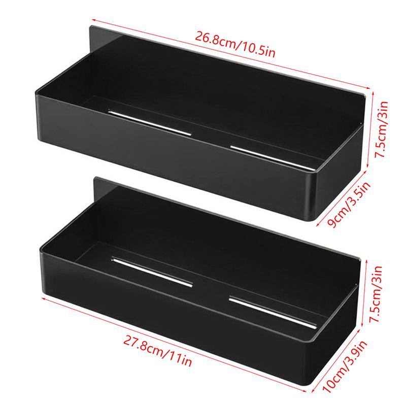 2Pcs Magnetic Refrigerator Shelf Ganizer Spice Rack Fridge Storage Rack Magnetic Oven Shelf Washing Machine Shelf Ganizer чёрный