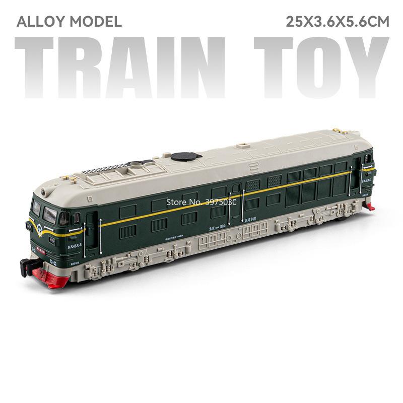 1:32 Df4B Train Alloy Models Toys Diecast Cars With Light Music Miniature Vehicles Slide Forward Trains Toy Toddler Kids Gifts
