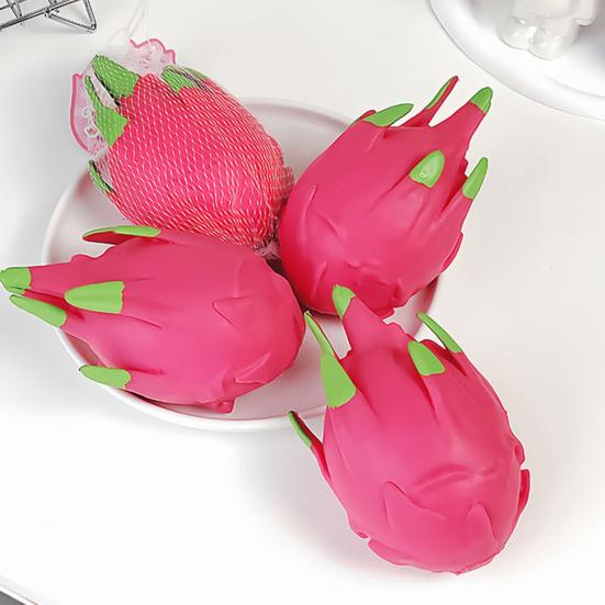 1/2Pcs Simulation Dragon Fruit Squeeze Toy Stress Relief Dragonfruit Squeeze Toy Decompression Fruit Shape Sensory Fidget Toy
