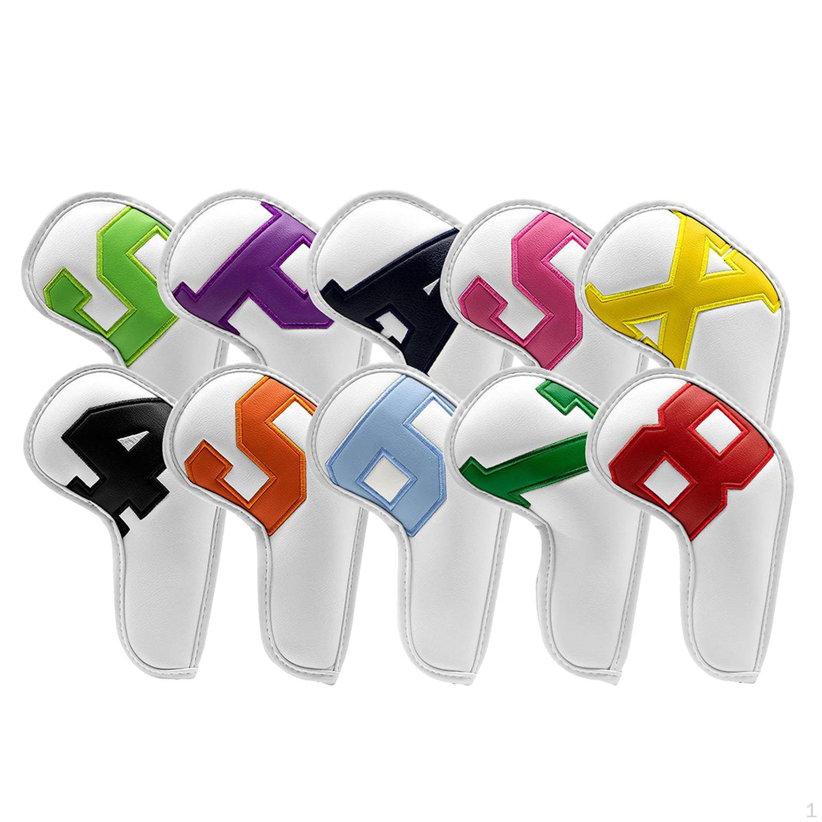 

Набір із 10 чохлів для гольф-ключок (айронів) Чохол для захисту гольф-ключки (wedge/iron) з нанесеними цифрами White