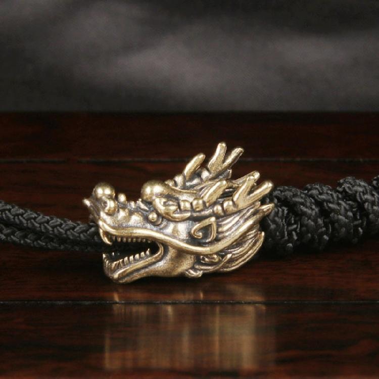 Set of 3 Dragon Head Shape Paracord Pendant Outdoor Equipment Decoration Lanyard Pendant Perfect for Cultural Explorers