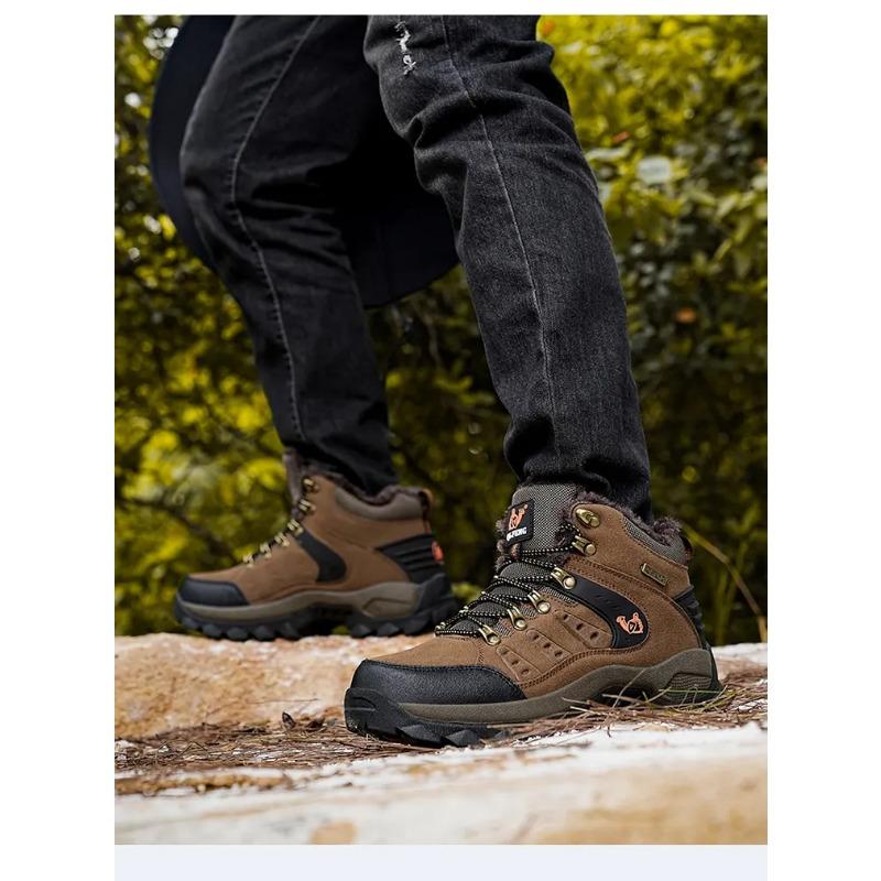 Damen Herren High-Top Wanderschuhe Rutschfeste Outdoor Trekking Schuhe für Camping Freizeitschuhe