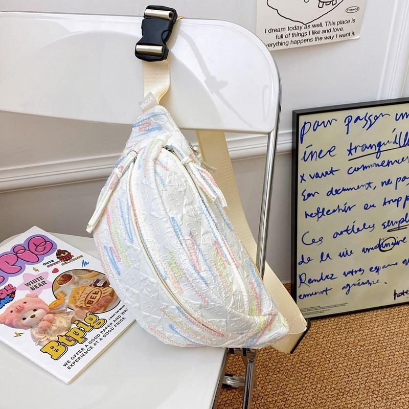 Stylish Wrinkled Nylon Chest Bag With Unisex Design Perfect For Travel