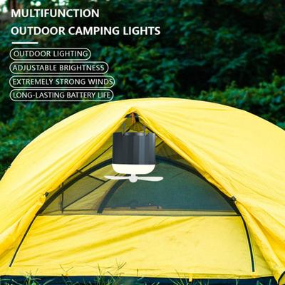Outdoor Camping Fan Licht Tragbare leichte USB wiederaufladbare superhelle multifunktionale Hängezeltlampe Wandern Notfalllaterne