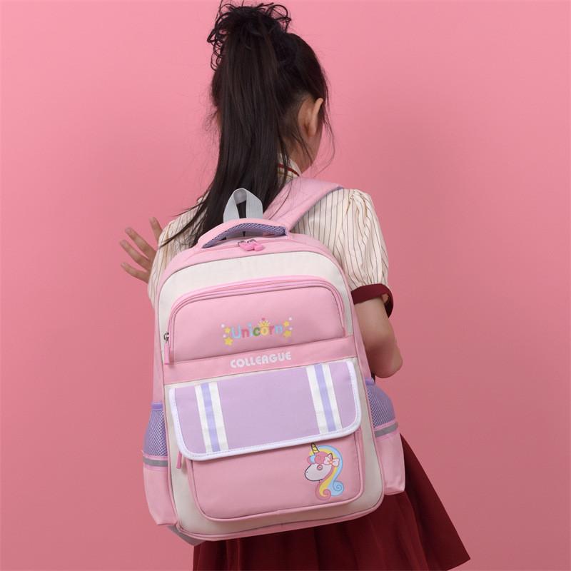 Versatile Unisex Cartoon Animal Print Backpack For Elementary Students With Comfortable Curved Shoulder Straps