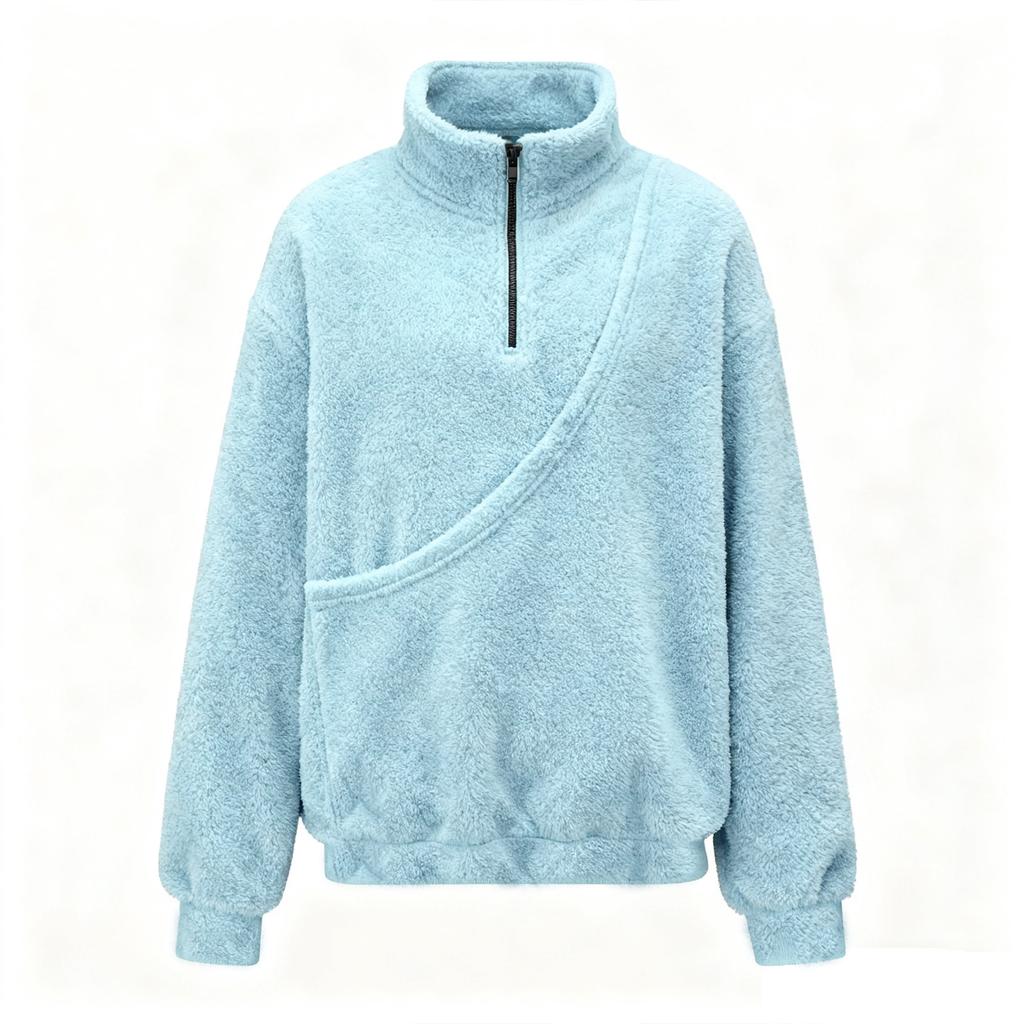 Women's Fashionable Solid Color Long Sleeved Casual Pullover Sweatshirt Top