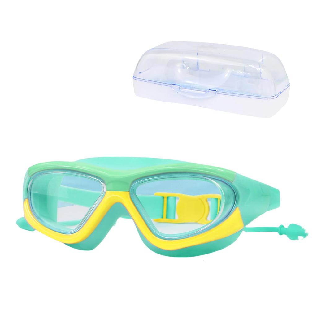 MiniAya Swimming Adjustable Clear Wide Field of Suitable for Competitive Elementary and Middle School Boys and Unisex Children's Goggles, Anti-Fog,