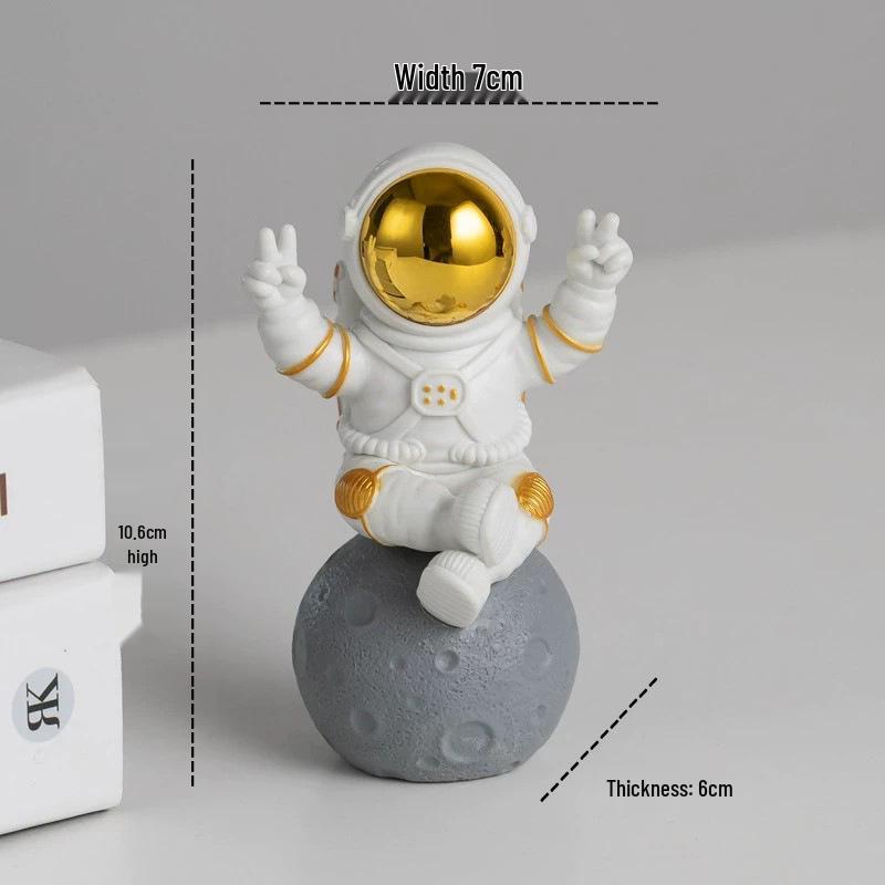 Kleiner Astronauten-Anhänger - Weltraummann-Dekoration für Wohnzimmer, Zuhause, Weinschrank oder als Einweihungsgeschenk