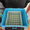 36 Grid Fishing Box Lined Box Webfoot Lures Storage Case Lures Baits Organizer Box Minnow Squid Jig Hard Baits Container