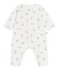 Petit Bateau Footless Romper 6 Months A0E0P, Off-White/White, 67cm,