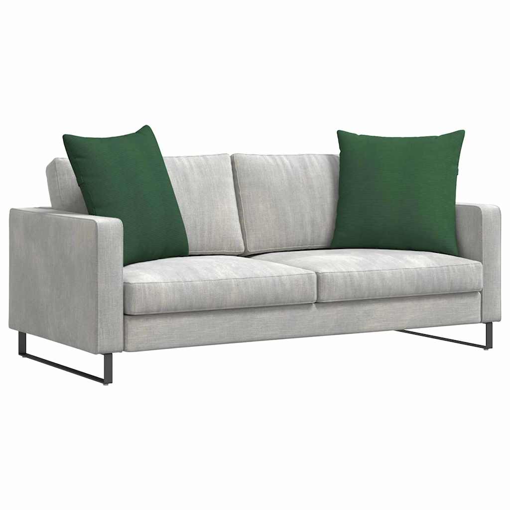 Sofa Cushions 2 Pieces Dark Green 60 x 60 cm Cord Fabric