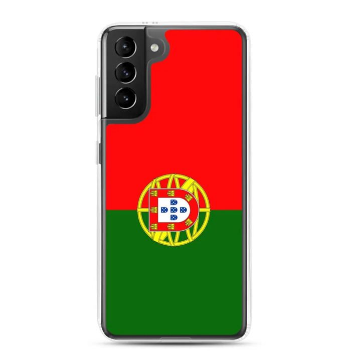 Coque Téléphone - Samsung - Galaxy S22 - Drapeau Portugal - Souple - Multicolore