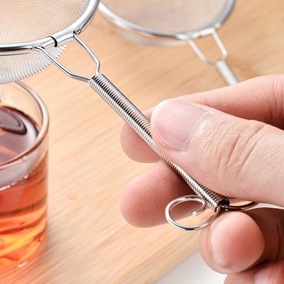 1Pcs Stainless Steel Wire Fine Mesh Flour Sieve Tea Strainer Food Colander Flour Sieve Coffee Matcha Powder Filter Kitchen Tools