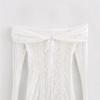 Spring 2025 Women's European & American Style Off-the-Shoulder Lace Dress