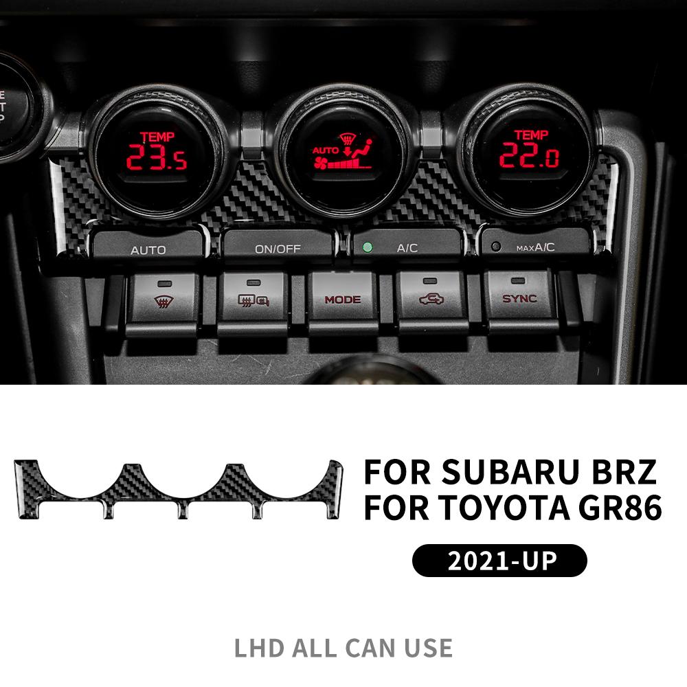 Sticker For Subaru BRZ Toyota GR86 2025 2025 2025 2025 Air Conditioning Adjustment Panel Real Carbon Fiber Interior Accessories
