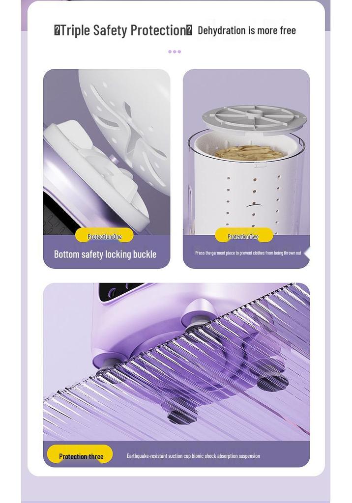 Wireless Portable Mini Wash and Dry Machine - Large Capacity for Underwear, Panties, and Socks, No Installation Needed