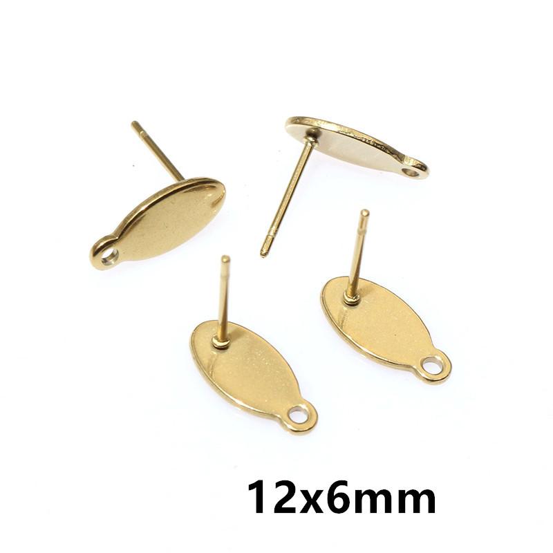 20pcs Craft Stud Earring Pins Stainless Steel DIY Earring Geometric Polygonal Earrings Posts Earring Jewelry Making Accessories