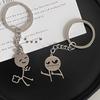 Fun Stickman Couple Keychain Ins Cute Personality Funny Student School Bag Pendant Girlfriend Birthday Gift