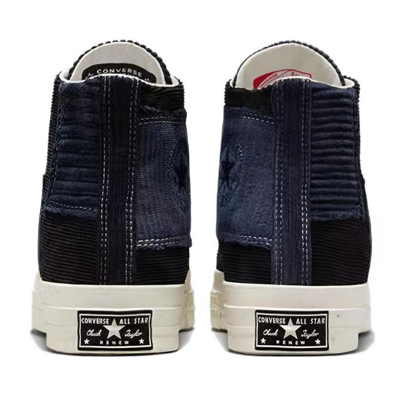 Converse Chuck 70 Chuck 70 Corduroy Comfortable High Top Espadrilles Unisex Black Blue