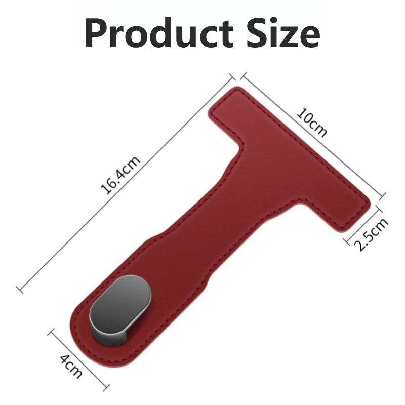 Car Co-Pilot Glove Box Hook - Heavy-Duty PU Leather Organizer with Adjustable Strap, Secure Snap Closure for Multiple Vehicles