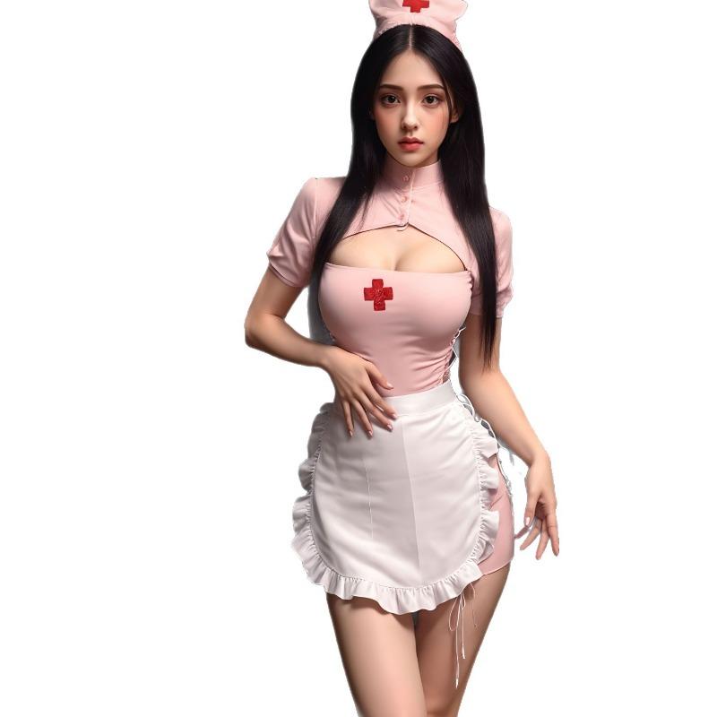 Sexy Lingerie Sexy Sweetheart Nurse Sexy Slit Hip Wrap Free Pure Desire Temptation Bed Uniform Suit Maid