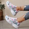 Flying Woven Women's Shoes Summer Sports Breathable Casual Mesh Shoes Soft-soled Mesh Shoes Printed Travel Shoes Trend