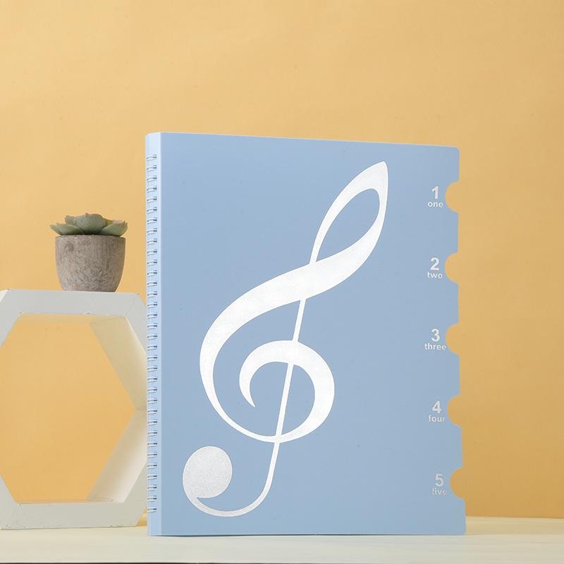 Non-Reflective A4 Sheet Music Clip & Erasable Music Score Book for Piano Staff Storage